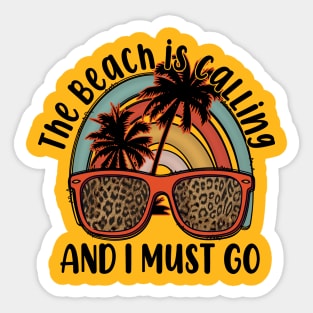 The Beach Is Calling Sticker